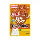 CIAO - 貓用滋味湯軟包 - 吞拿魚+木魚片 40g [IC-354]