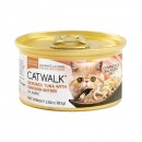CATWALK貓主食罐頭 - 鰹吞拿魚+雞肉 80g (橙)