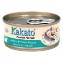 Kakato卡格全營養貓罐頭 - 三文魚、翡翠貽貝70g